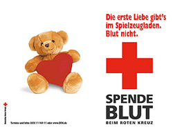 Sympathische Kampagne des Blutspendedienstes
